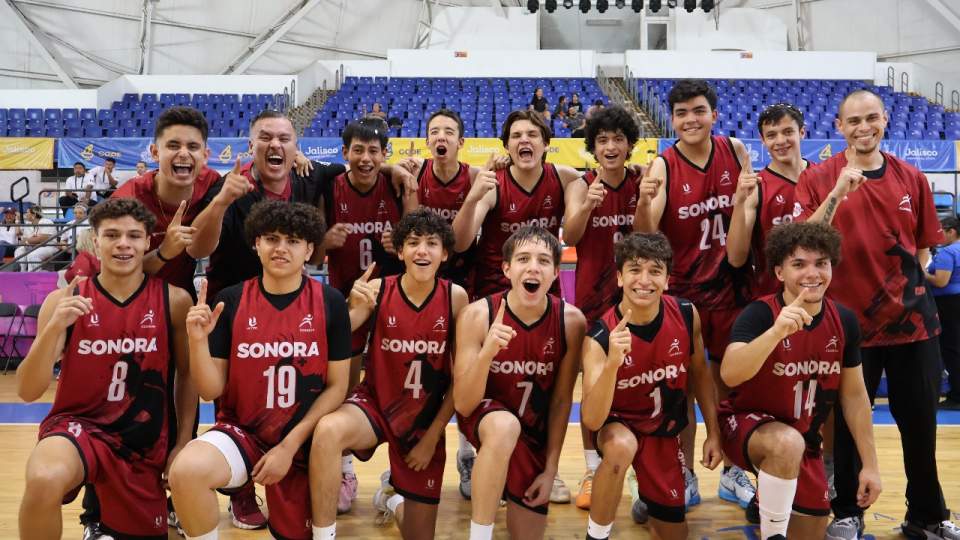 GANA SONORA EL CAMPEONATO DE BASQUETBOL   JUVENIL MENOR VARONIL EN NACIONALES CONADE