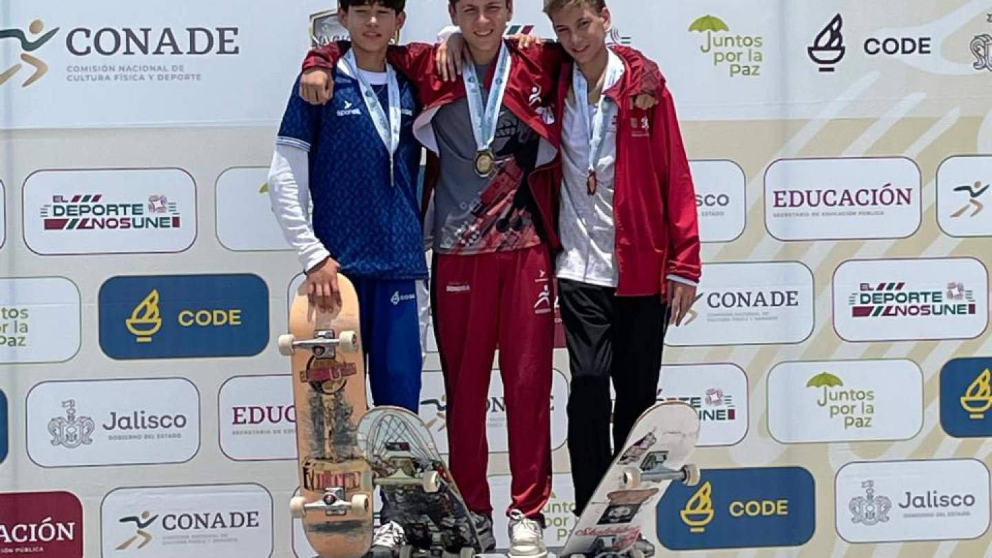 ORO PARA SONORA EN SKATEBOARDING   EN LOS NACIONALES CONADE DE PATINES