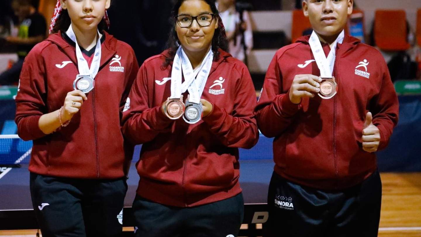 PLATA Y BRONCE PARA SONORA   EN INICIO DE PARATENIS DE MESA